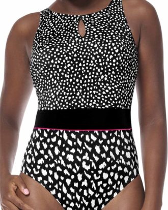 AMOENA | Manila High Neck One-Piece Swimsuit - Black