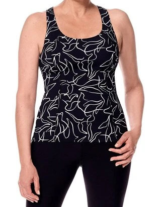 Lagos Tankini black white